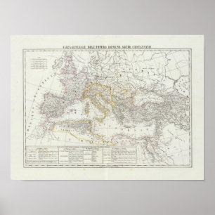 Poster Carte mondiale de l'hémisphère oriental