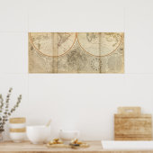 Poster Carte mondiale de l'hémisphère sud (Cuisine)