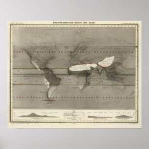 Poster Carte mondiale des précipitations