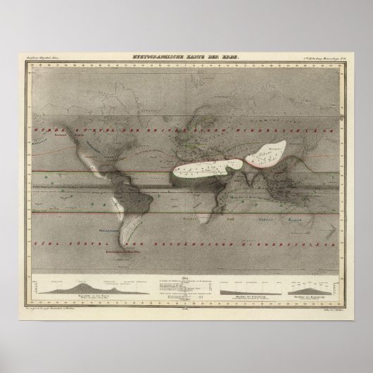 Poster Carte mondiale des précipitations (Devant)