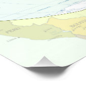 Poster Carte mondiale Globe Pays Atlas (Coin)