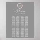 Poster Carte Monogramme Mariage (Devant)