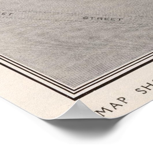 Poster Carte montrant le front de mer de San Francisco da (Coin)