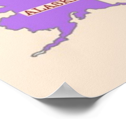 Poster Carte multicolore des États-Unis (Coin)