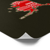 Poster carte musique-notes rouge/noir u.s.a. (Coin)