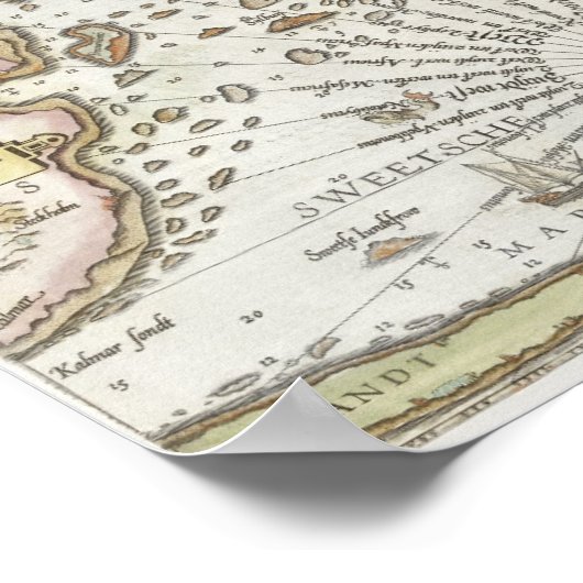 Poster Carte nautique (Coin)