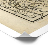 Poster Carte New England New Jersey New York 1747 (Coin)