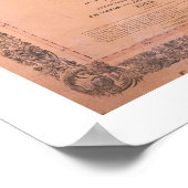 Poster Carte officielle de la Californie (Coin)