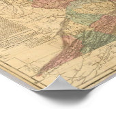 Poster Carte officielle de l'État de Virginie par Lloyd (Coin)