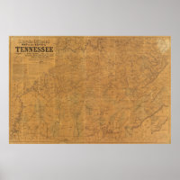 Carte officielle de Lloyd de l'état du Tennessee