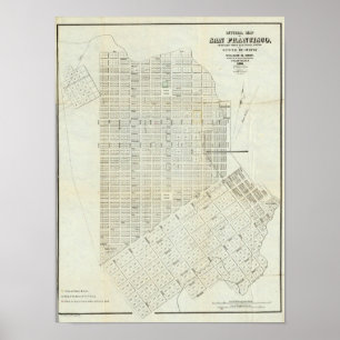 Poster Carte officielle de San Francisco