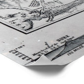 Poster Carte officielle du canal maritime de Suez par Wyl (Coin)