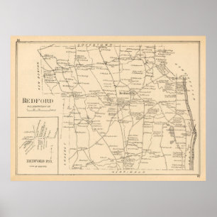 Poster Carte Old Bedford NH (1892)