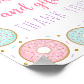 Poster Carte or rose Donut & Cadeaux Signal d'anniversair (Coin)