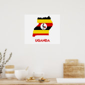 POSTER CARTE OUGANDA (Cuisine)