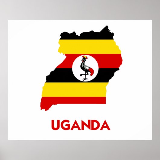 POSTER CARTE OUGANDA (Devant)