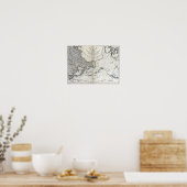 POSTER CARTE : PACIFIQUE DU NORD (Cuisine)