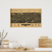 Poster Carte panoramique antique Amesbury Massachusetts 1 (Cuisine)