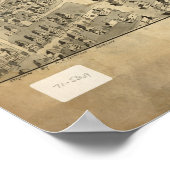 Poster Carte panoramique antique Scranton Pennsylvania 18 (Coin)