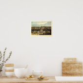 Poster Carte panoramique antique Washington DC 1871 (Cuisine)