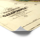 Poster Carte panoramique Californie (Coin)