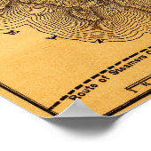 Poster Carte panoramique de l'île du Désert du Mont (Coin)