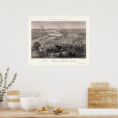 Poster Carte panoramique de Richmond (VA) - 1863 (Cuisine)