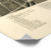 Poster Carte panoramique de South Bend Indiana 1890 (Coin)