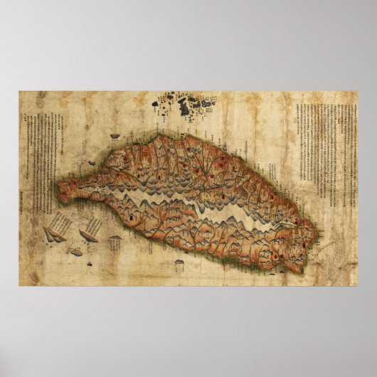 Poster Carte panoramique de TaiwanTaiwan (Devant)