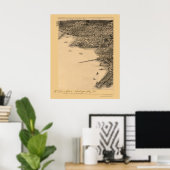 Poster Carte panoramique de Washington, DC - 1883 (Bureau à domicile)