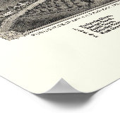 Poster Carte panoramique de Waterville, NY - 1885 (Coin)