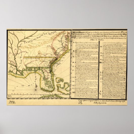 Poster Carte panoramique (espagnol) (Devant)