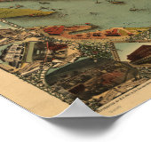 Poster Carte panoramique Eureka California 1902 (Coin)