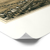 Poster Carte panoramique Hamilton, New York - 1885 (Coin)