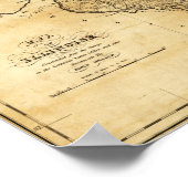 Poster Carte panoramique IllinoisIllinois (Coin)