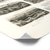 Poster Carte panoramique Manchester Connecticut 1914 (Coin)