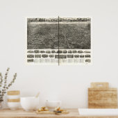 Poster Carte panoramique Manchester Connecticut 1914 (Cuisine)