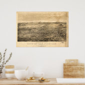 Poster Carte panoramique San Jose California 1869 (Cuisine)