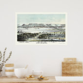 Poster Carte panoramique Winona, MN - 1874 (Cuisine)
