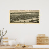 Poster Carte panoramique Winona, MN - 1889 (Cuisine)