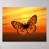 Poster Carte Papillon (Devant)