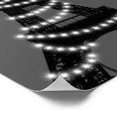 Poster Carte Paris en soirée (Coin)