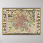 Poster Carte Paris vintage (Devant)