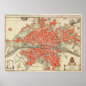 Poster Carte Paris vintage (Devant)