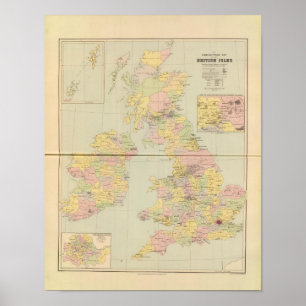 Poster Carte parlementaire, British Isles