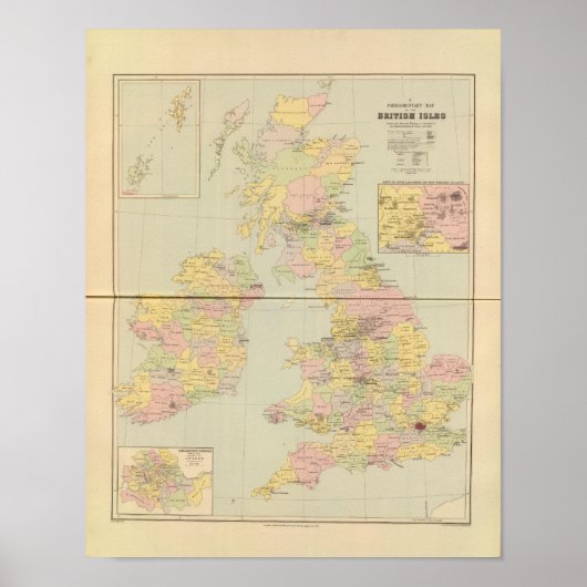 Poster Carte parlementaire, British Isles (Devant)