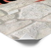 Poster Carte patriotique américaine Drapeau Mur Calligrap (Coin)