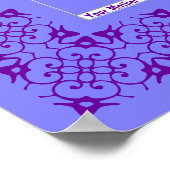 Poster Carte Pedigree bleue de mes ancêtres (Coin)