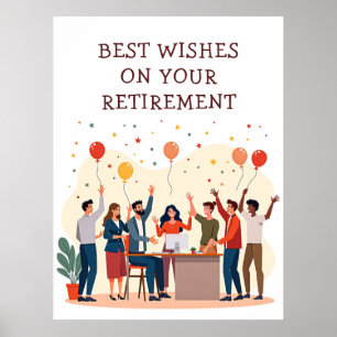 Poster Carte personnalisée - Collègues d'adieu
