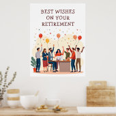 Poster Carte personnalisée - Collègues d'adieu (Cuisine)